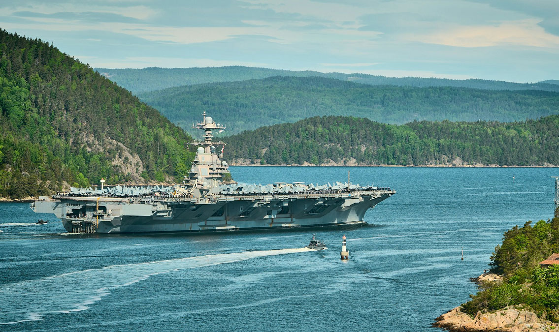Military vessel on the water